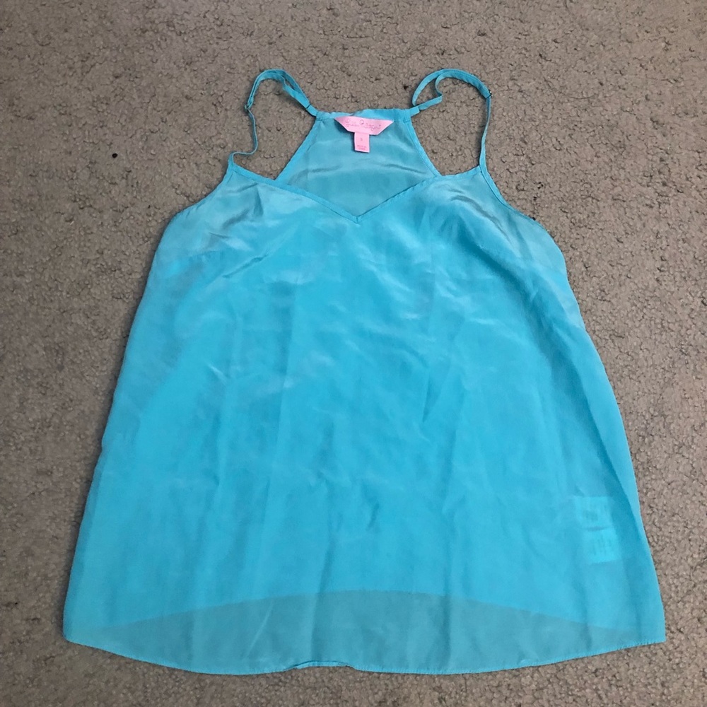 EUC Lilly Pulitzer Silk Dusk Tank Top size small